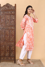 Load image into Gallery viewer, Zainab Chikankari Mulmul Straight Kurti