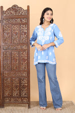 Load image into Gallery viewer, Haniya Premium Chikankari Short Top