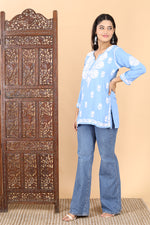 Load image into Gallery viewer, Haniya Premium Chikankari Short Top