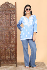 Load image into Gallery viewer, Haniya Premium Chikankari Short Top