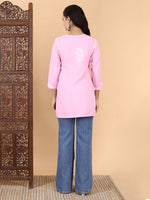 Load image into Gallery viewer, Jiva Rayon Short Chikankari Kurti - The Lucknowi Chikan