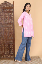 Load image into Gallery viewer, Haniya Premium Chikankari Short Top