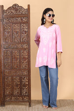 Load image into Gallery viewer, Haniya Premium Chikankari Short Top