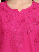 Load image into Gallery viewer, Kashti Rayon Chikankari Short Kurti