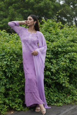 Load image into Gallery viewer, Nazakat Viscose 3D Chikankari Kurti Sharara Set