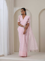 Load image into Gallery viewer, Tepchi Handwork Georgette Chikankari Saree