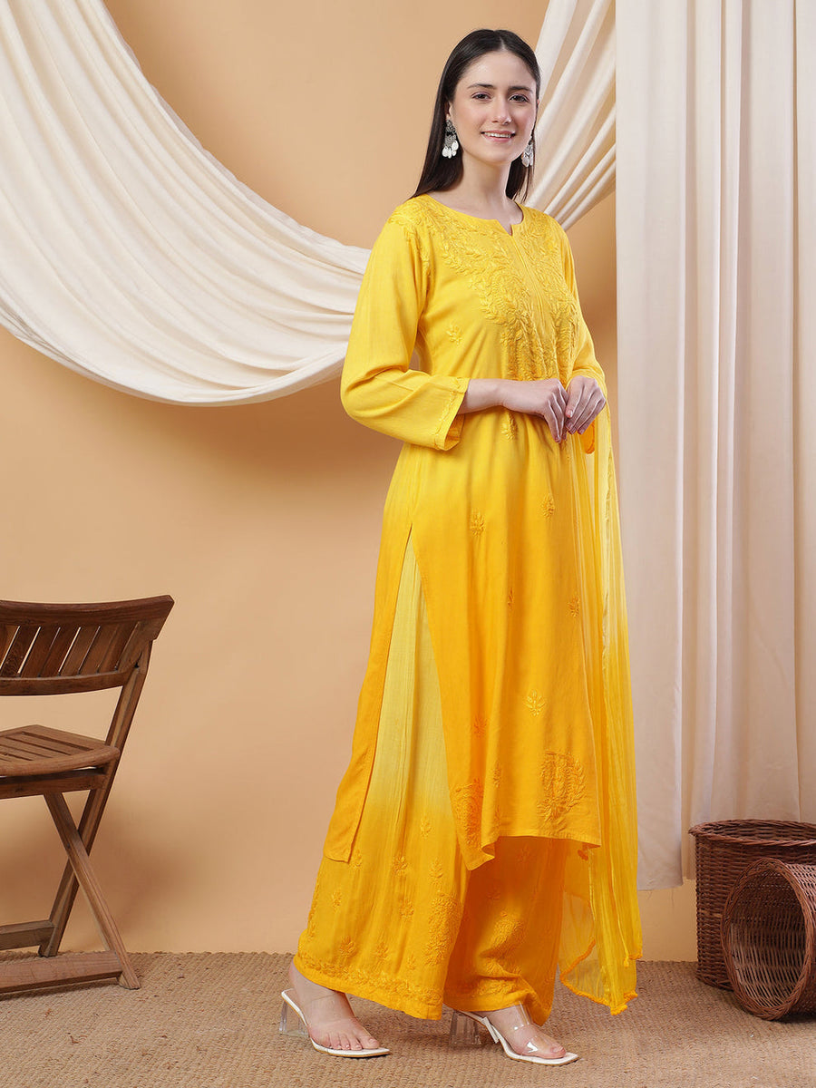 Bahar Ombre Dyed Chikankari Set