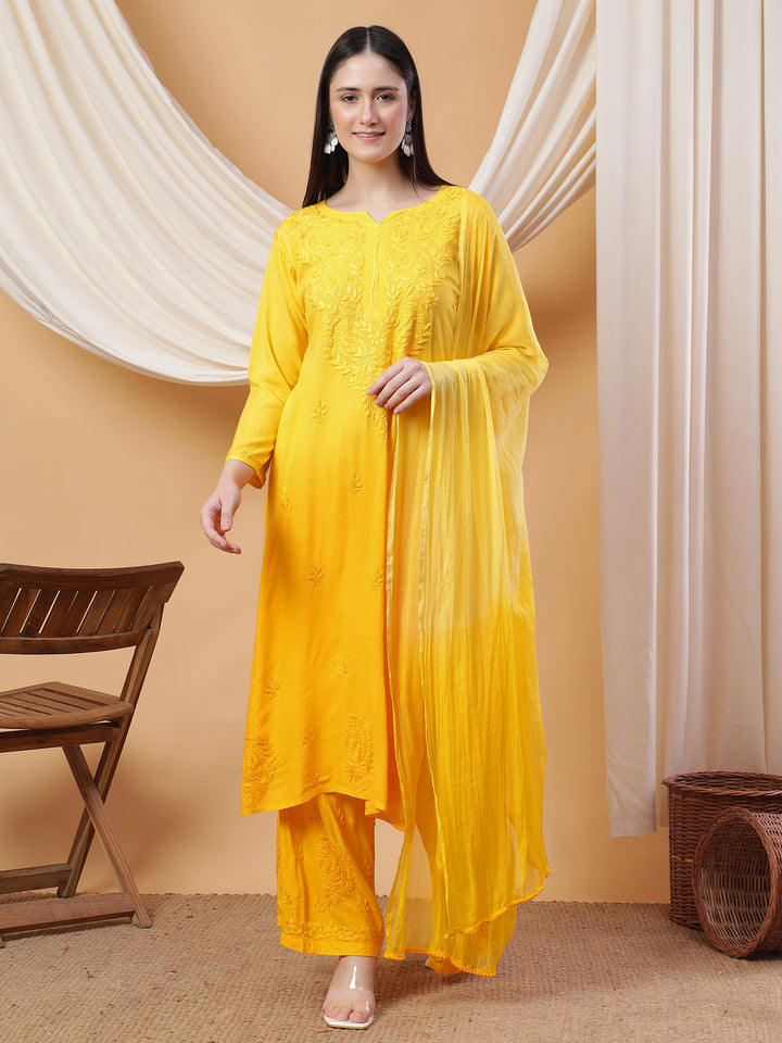 Bahar Ombre Dyed Chikankari Set