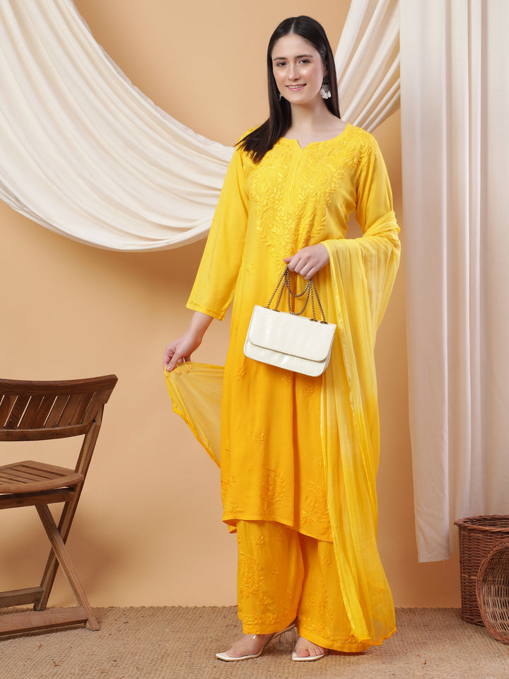 Bahar Ombre Dyed Chikankari Set