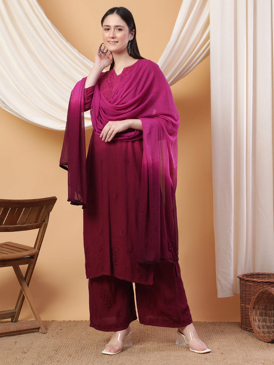 Bahar Ombre Dyed Chikankari Set