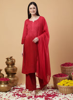 Load image into Gallery viewer, Bahar Ombre Rayon Chikankari Kurti Set