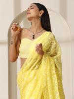 Load image into Gallery viewer, Tepchi Handwork Georgette Chikankari Saree