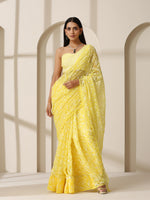 Load image into Gallery viewer, Tepchi Handwork Georgette Chikankari Saree