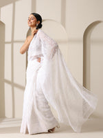 Load image into Gallery viewer, Tepchi Handwork Georgette Chikankari Saree