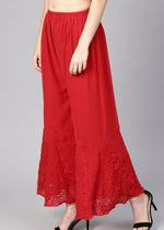 Load image into Gallery viewer, White Chikankari Sharara Bottom