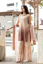 Load image into Gallery viewer, Fiza Designer Mukaish Chikankari Noodle Gharara Set