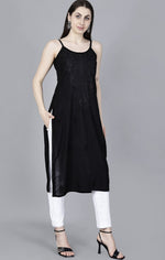 Load image into Gallery viewer, Jolly Strappy Chikankari Kurti