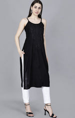 Load image into Gallery viewer, Jolly Strappy Chikankari Kurti - The Lucknowi Chikan