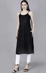 Load image into Gallery viewer, Jolly Strappy Chikankari Kurti - The Lucknowi Chikan