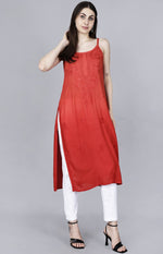 Load image into Gallery viewer, Jolly Strappy Chikankari Kurti