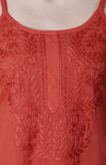 Load image into Gallery viewer, Jolly Strappy Chikankari Kurti