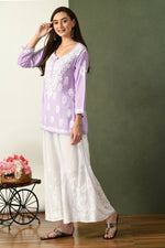Load image into Gallery viewer, Aabha Premium Modal Chikankari Top