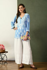 Load image into Gallery viewer, Haniya Premium Chikankari Short Top