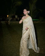 Load image into Gallery viewer, Haniya Styled Premium Chanderi Silk Saree - The Lucknowi Chikan