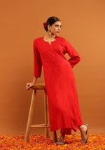 Load image into Gallery viewer, Rozy Premium Rayon Chikankari Kurti