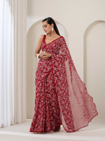 Load image into Gallery viewer, Tepchi Handwork Georgette Chikankari Saree