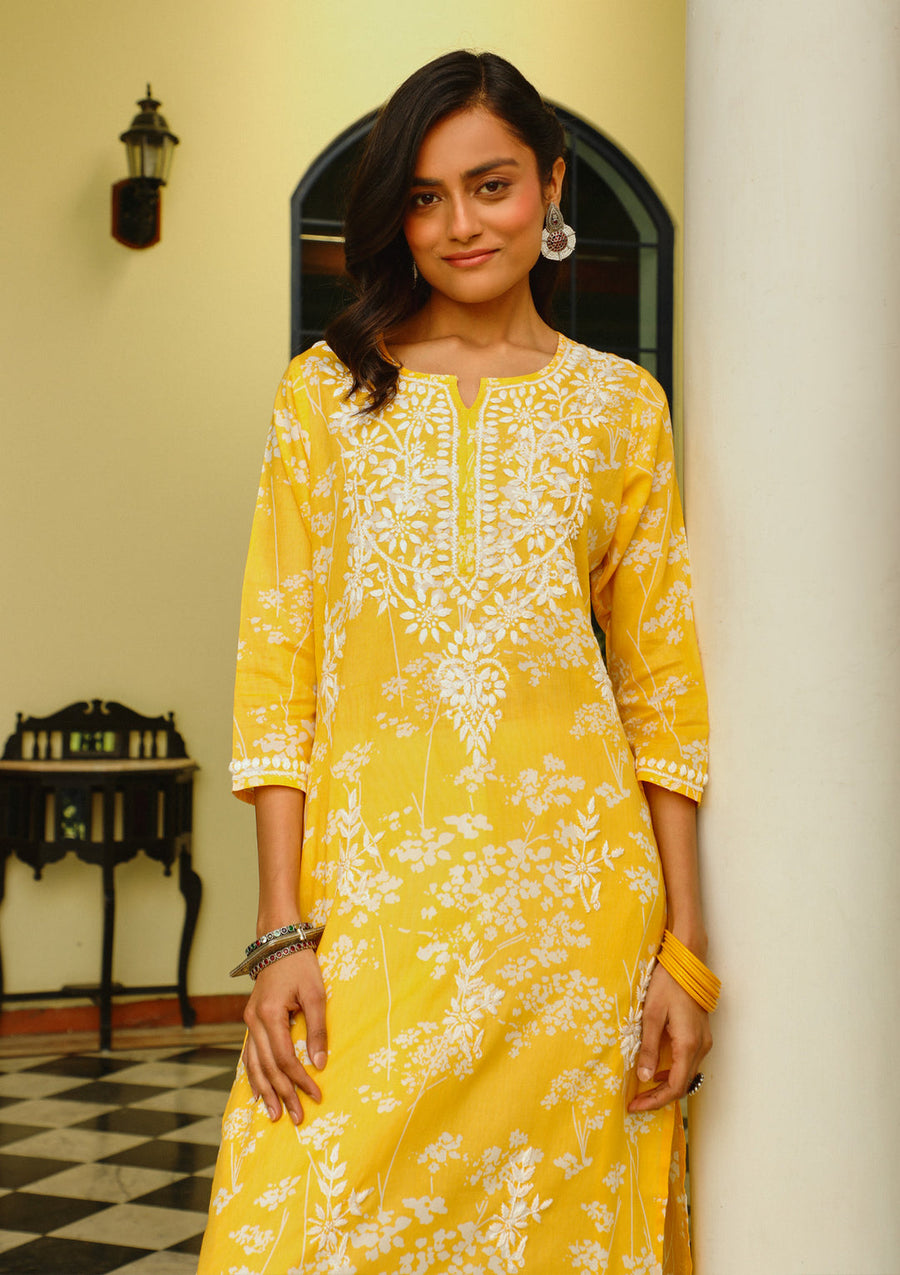 Zainab Mul Cotton Chikankari Kurti