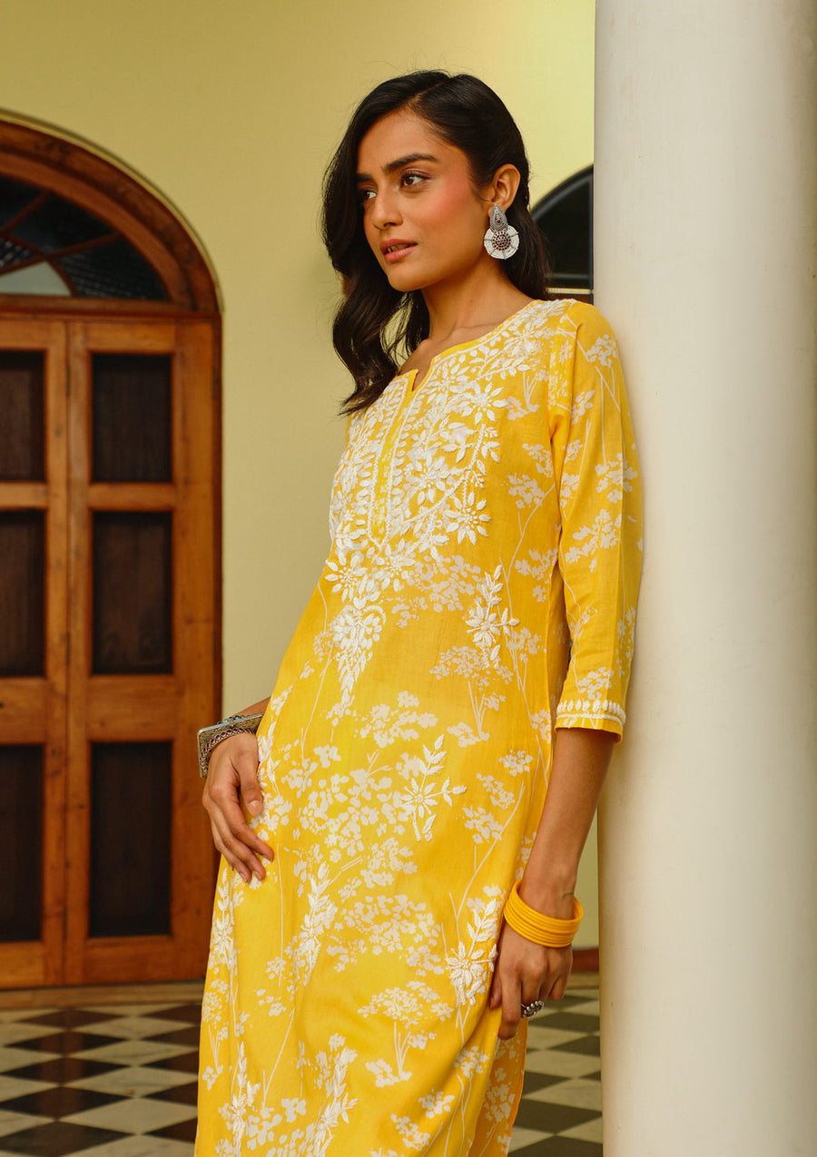 Zainab Mul Cotton Chikankari Kurti