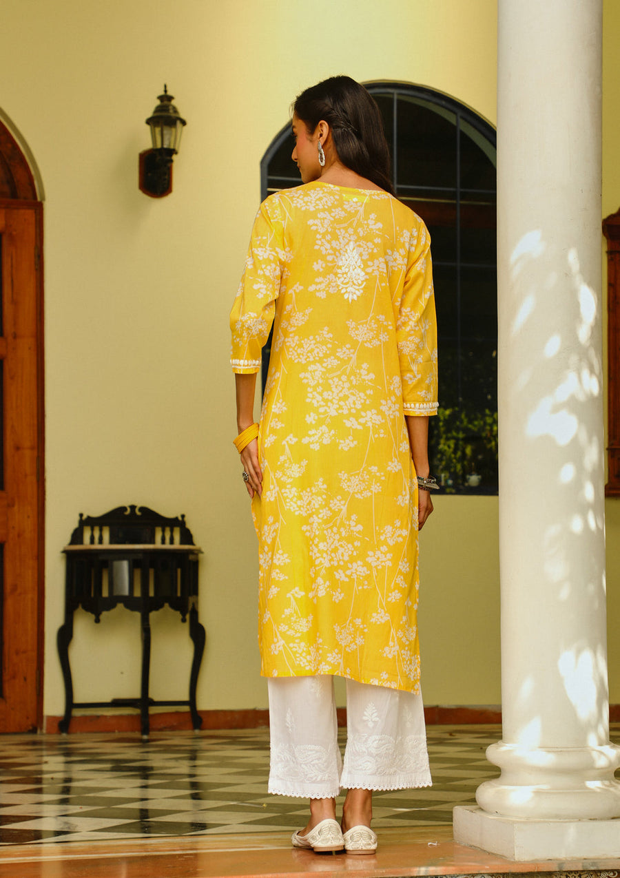 Zainab Mul Cotton Chikankari Kurti