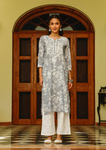 Load image into Gallery viewer, Zainab Mul Cotton Chikankari Kurti