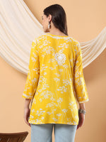 Load image into Gallery viewer, Gulnihal Mul Mul Chikankari Short Kurti - The Lucknowi Chikan