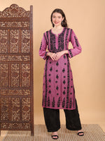 Load image into Gallery viewer, Pratha 3D Chikankari Muslin Kurta