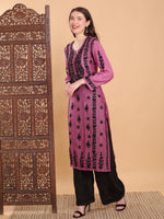 Load image into Gallery viewer, Pratha 3D Chikankari Muslin Kurta