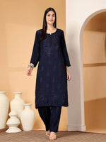 Load image into Gallery viewer, Aqsa Premium Chikankari Kurti Set