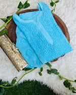 Load image into Gallery viewer, Nargis Viscose Premium 3D Chikankari Kurti