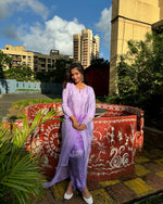 Load image into Gallery viewer, Sadagi Chanderi Chikankari Dhoti Set