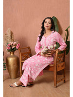 Load image into Gallery viewer, Gulfam Rayon Long Chikankari Kurti Set