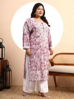 Load image into Gallery viewer, Safak Mul Chikankari Plus Size Kurti