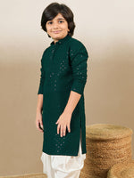 Load image into Gallery viewer, Kunwar Chikankari Boys Kurta Pyjama Set