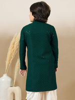Load image into Gallery viewer, Kunwar Chikankari Boys Kurta Pyjama Set