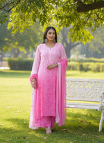 Load image into Gallery viewer, Gulfam Rose Pannel Viscose Kurti Set
