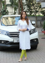 Load image into Gallery viewer, Zara Styled Georgette Chikankari Kurti With White Sharara
