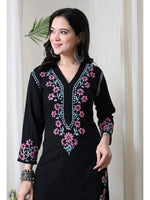 Load image into Gallery viewer, Sadiya Duel Thread Rayon Chikankari Kurti