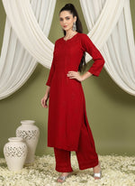 Load image into Gallery viewer, Malhar Rayon Chikankari Kurti Set