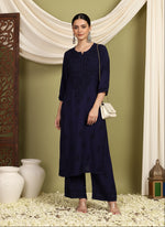 Load image into Gallery viewer, Malhar Rayon Chikankari Kurti Set