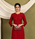 Load image into Gallery viewer, Malhar Rayon Chikankari Kurti Set